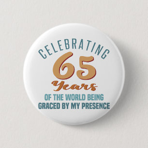 Sassy 65th Birthday Attitude Button
