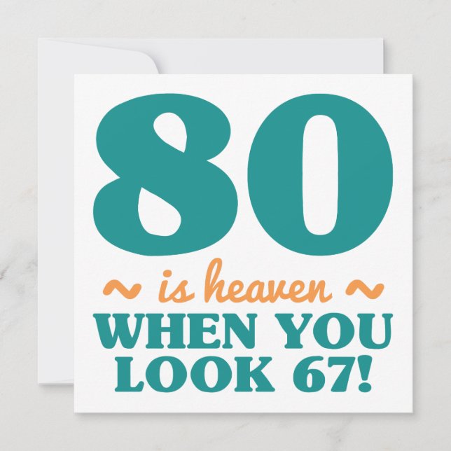 Sassy 80th Birthday Card (Front)