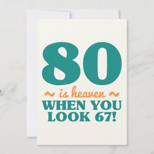 Sassy 80th Birthday Card