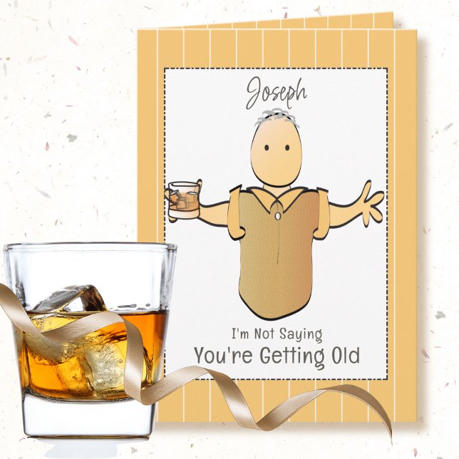 Sassy 80th Funny Male Cartoon Birthday           Card (Creator Uploaded)