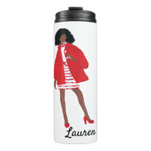 Sassy African American "Delta Diva"  Thermal Tumbler