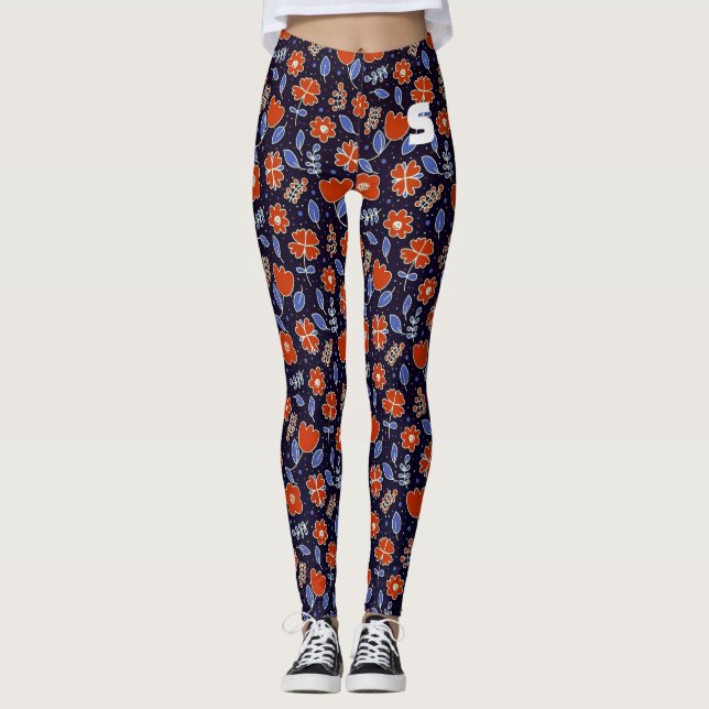 Sassy all over print floral Leggings (Front)
