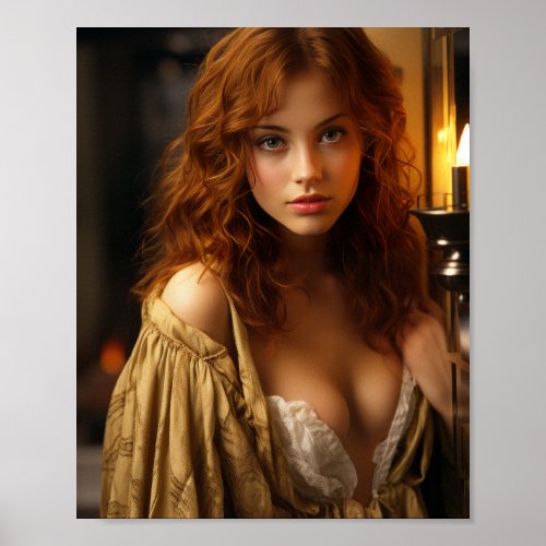 Sassy and Classy Red_Haired Young Woman Poster _ C