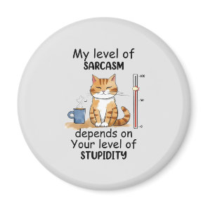 Sassy and Cute Orange Cat Magnet