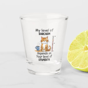 Sassy and Cute Orange Cat Shot Glass