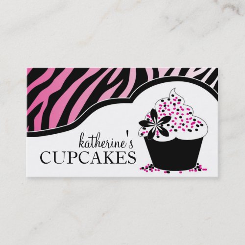 Sassy and Modern Cupcake Business Cards