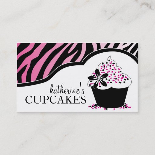 Customizable Sassy and Modern Cupcake Business Cards
