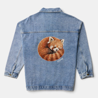  Sassy Animal Red Panda  Denim Jacket