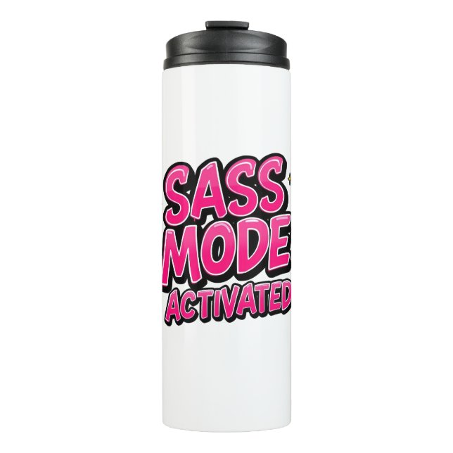 Sassy Attitude and Bold Pop Art Thermal Tumbler (Front)