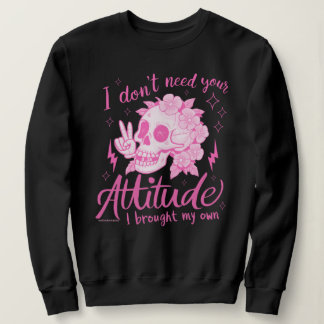 Sassy Attitude Skull Graphic Sweatshirt