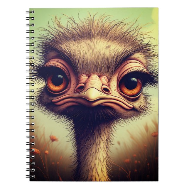 "Sassy Baby Emu" Spiral Notebook (Front)
