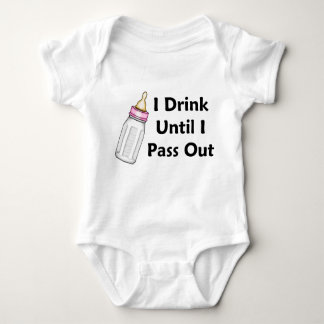Sassy Baby Girl Bottle I Drink Until I Pass Out Baby Bodysuit