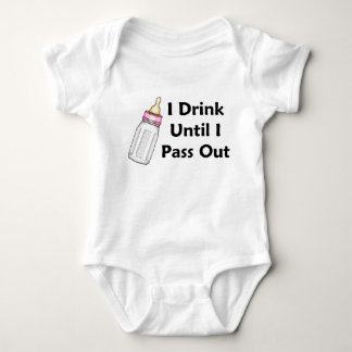 Sassy Baby Girl Bottle I Drink Until I Pass Out  Bodysuit