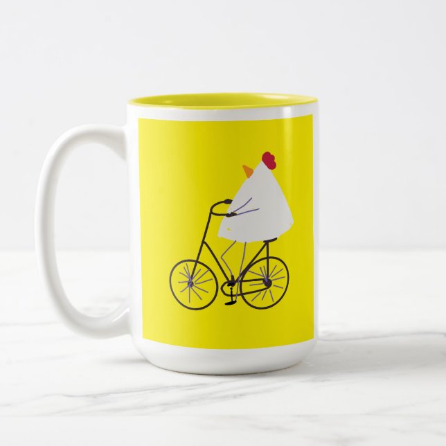 Sassy biker chick Two-Tone coffee mug (Left)