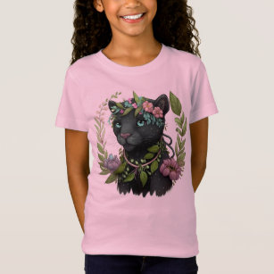 Sassy Black Panther Girl's T-Shirt