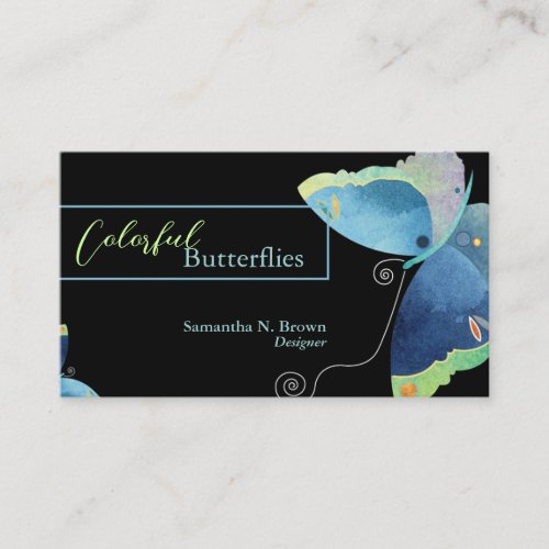 Colorful Butterfly: Designer Business Cards