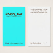 Sassy Bow Blue & Teal Bow Cards (Front & Back)