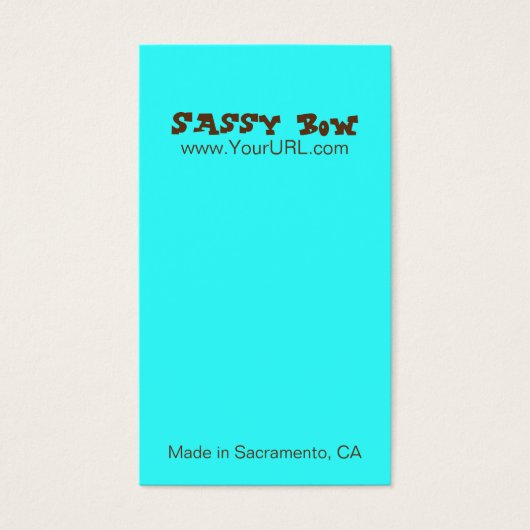 Sassy Bow Blue & Teal Bow Cards (Front)