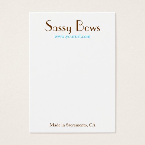 Sassy Bow &amp; Jewelry Display Card Business Cards