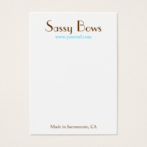 Customizable Sassy Bow &amp; Jewelry Display Card Business Cards