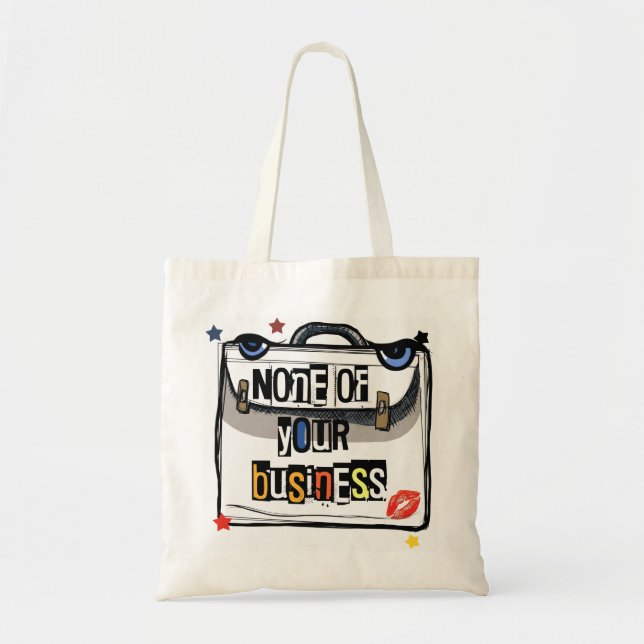Sassy Briefcase: Mind Your Own Beeswax Carryall Tote Bag (Front)