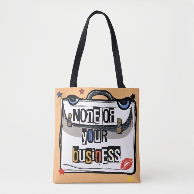 Sassy Briefcase: Mind Your Own Beeswax Shoulder Tote Bag (Front)