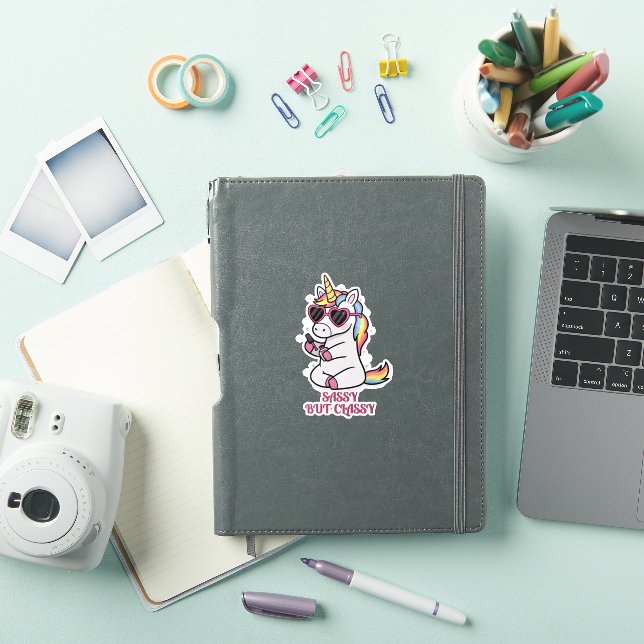 Sassy but Classy - Cute Unicorn Sticker (iPad Cover)