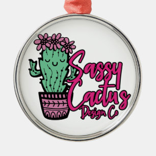 Sassy Cactus Design Co [logo 1] Metal Ornament