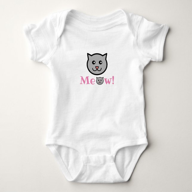 Sassy Cat Baby Bodysuit (Front)