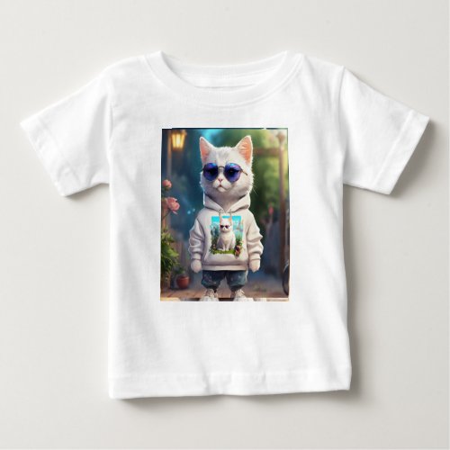 Sassy Cat in Sunglasses Double_Sided T_Shirt