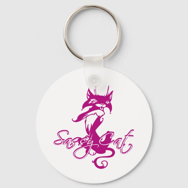 Sassy Cat Keychain (Front)