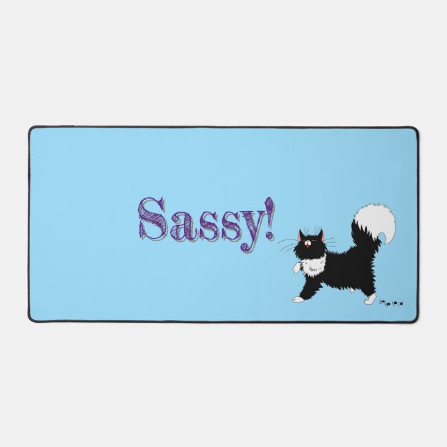 Sassy Cat Large Mouse Pad (Front)