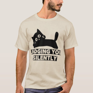 Sassy Cat Peeking T-Shirt – Perfect for Cat Lovers