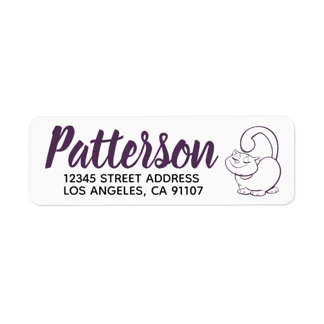 Sassy Cat Return Address Label (Front)
