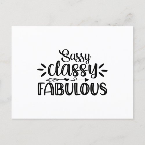 Sassy classy fabulous postcard