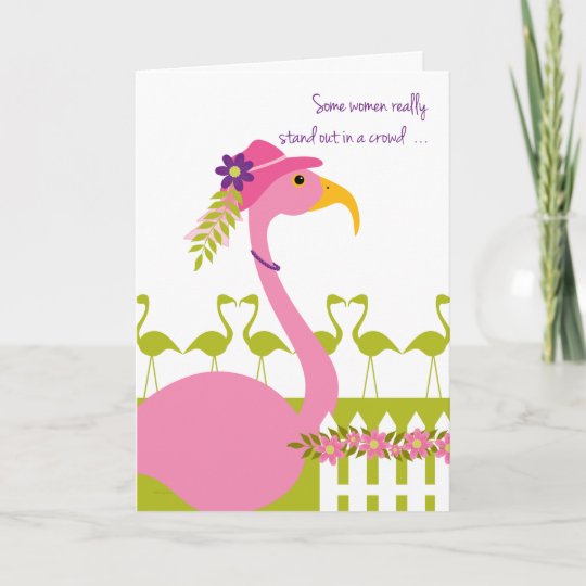 Sassy Classy Flamingo for Mom on Mother's Day Card | Zazzle.com