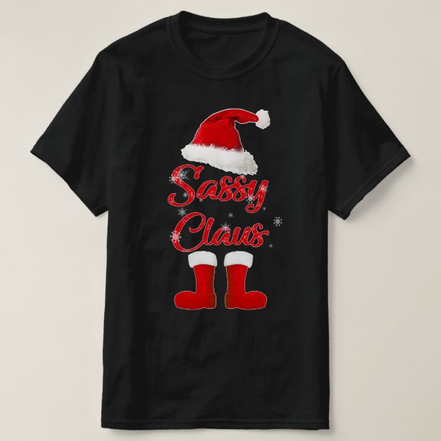 sassy claus christmas T-Shirt (Design Front)
