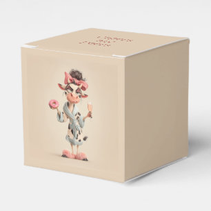 Sassy Cow in Spa Mode Favor Boxes