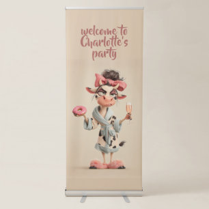 Sassy Cow in Spa Mode Retractable Banner