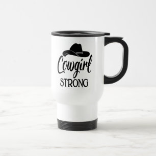 Sassy Cowgirl Hat Attitude Cowboy Line Dancing Travel Mug
