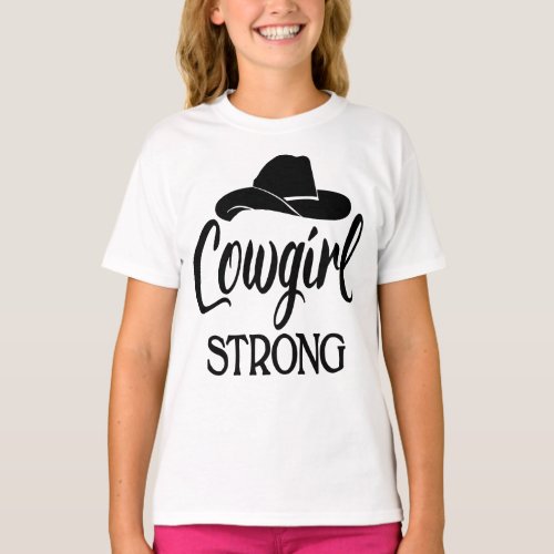 Sassy Cowgirl Strong Cowboy Hat Line Dancing Rodeo T_Shirt