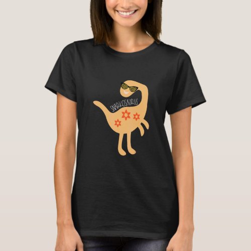 Sassy Dinosaur Teen Girl Stuff Leopard Sunglasses  T_Shirt