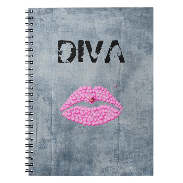Sassy Diva Lips Notebook (Front)