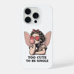 Sassy Dreamscape Cherub – "Too Cute To Be Single" iPhone 15 Pro Case