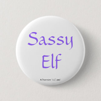 Sassy Elf Pinback Button