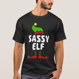 Sassy Elf T-Shirt Matching Christmas Costume Shirt