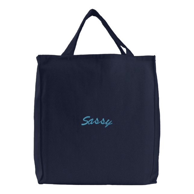 Sassy Embroidered Tote (Front)