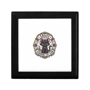 Sassy Feminine Cat Funny Cat Lover Design - Sassy  Gift Box