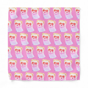 Sassy Ferret In Rainbow Colors Bandana