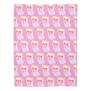 Sassy Ferret In Rainbow Colors Kids Duvet Cover